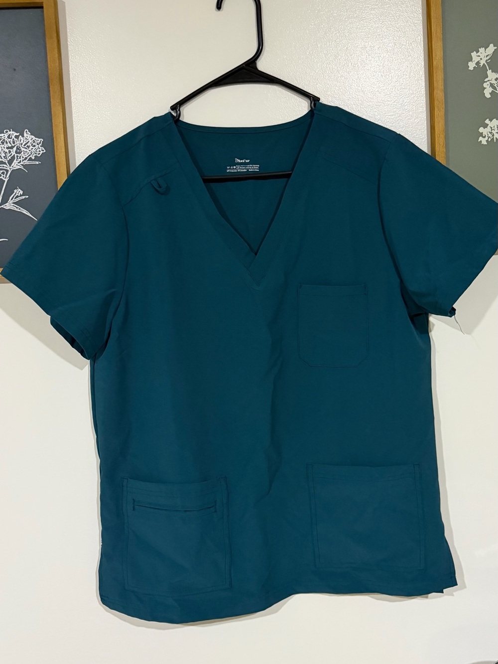 Teal V-Neck Women’s Scrub Top